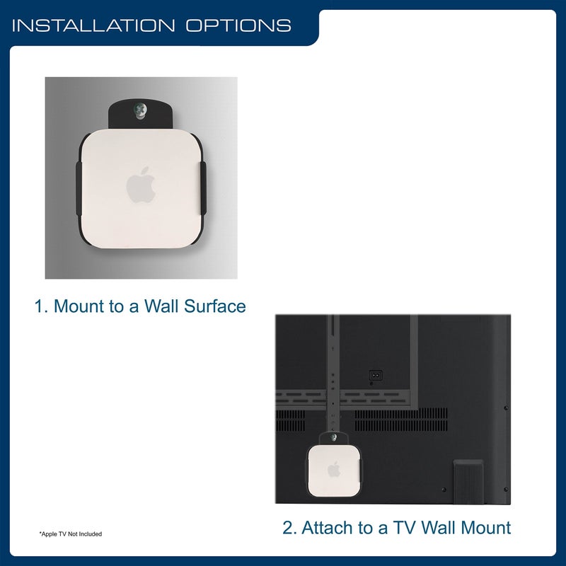 QualGear QG-AM-017 Mount for Apple TV/AirPort Express Base Station (For 2nd & 3rd Generation Apple TVs) Black - Image 4